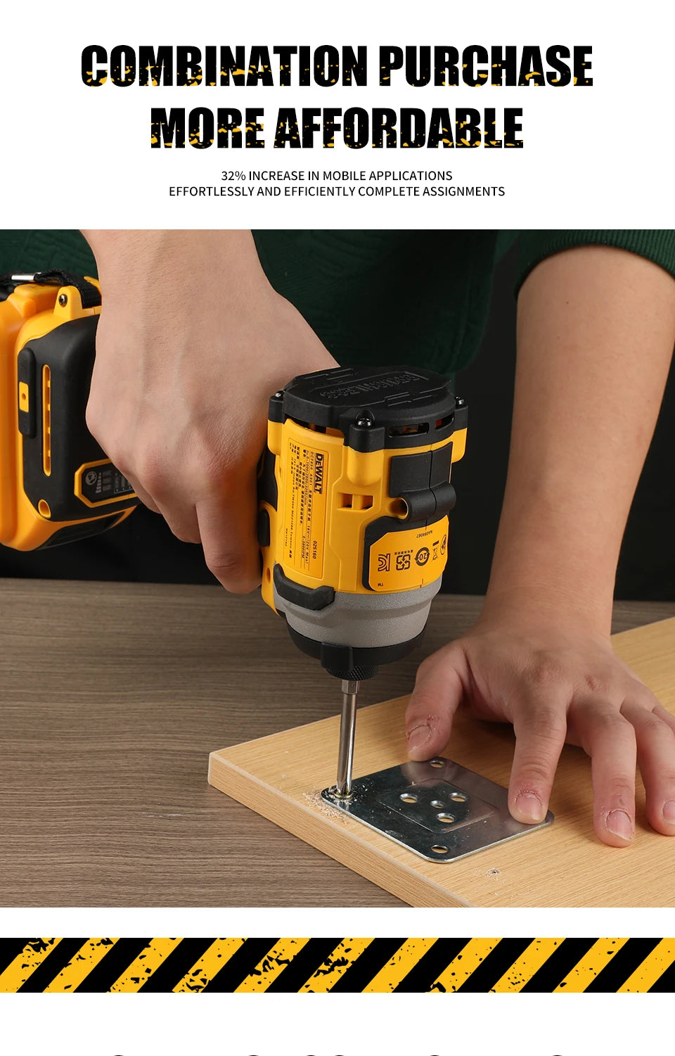 DEWALT DCF850 DCF512 20V Cordless Electric ScrewdriverBrushlessMotorRechargable Drill Driver Electric Impact Wrench Large Torque