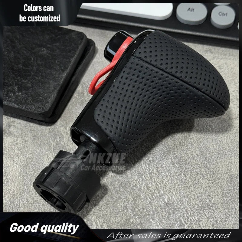 LHD Black Leather With Hole Gear Shift Knob For AUDI Q7 Q5 A3 A4 A5 A6 A7 C6 C7 4G1 713 139 4G1713139 Car Accessoriess