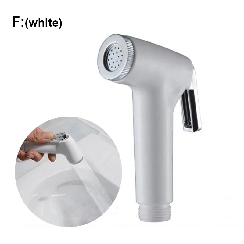 white silver ABS self clean Handheld Bathroom Bidet Shower Head Toilet Sprayer Faucet Spray Nozzle holder hose for toilet seat