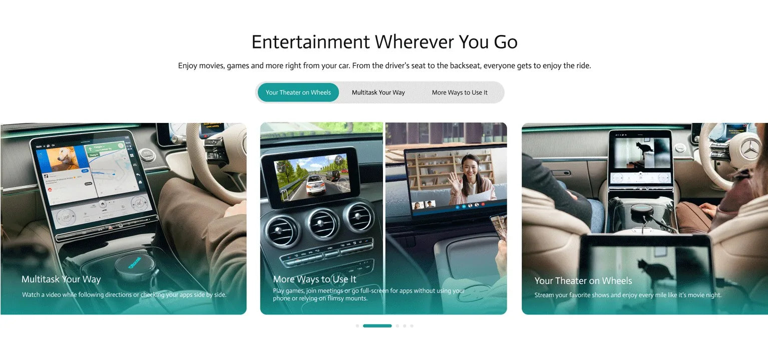 OTTOCAST P3 Pro Ai Box Wireless Carplay Android Auto Aadapter Ai Voice QCM 6225 Video Box for Benz Audi Kia Hyundai VW Toyota