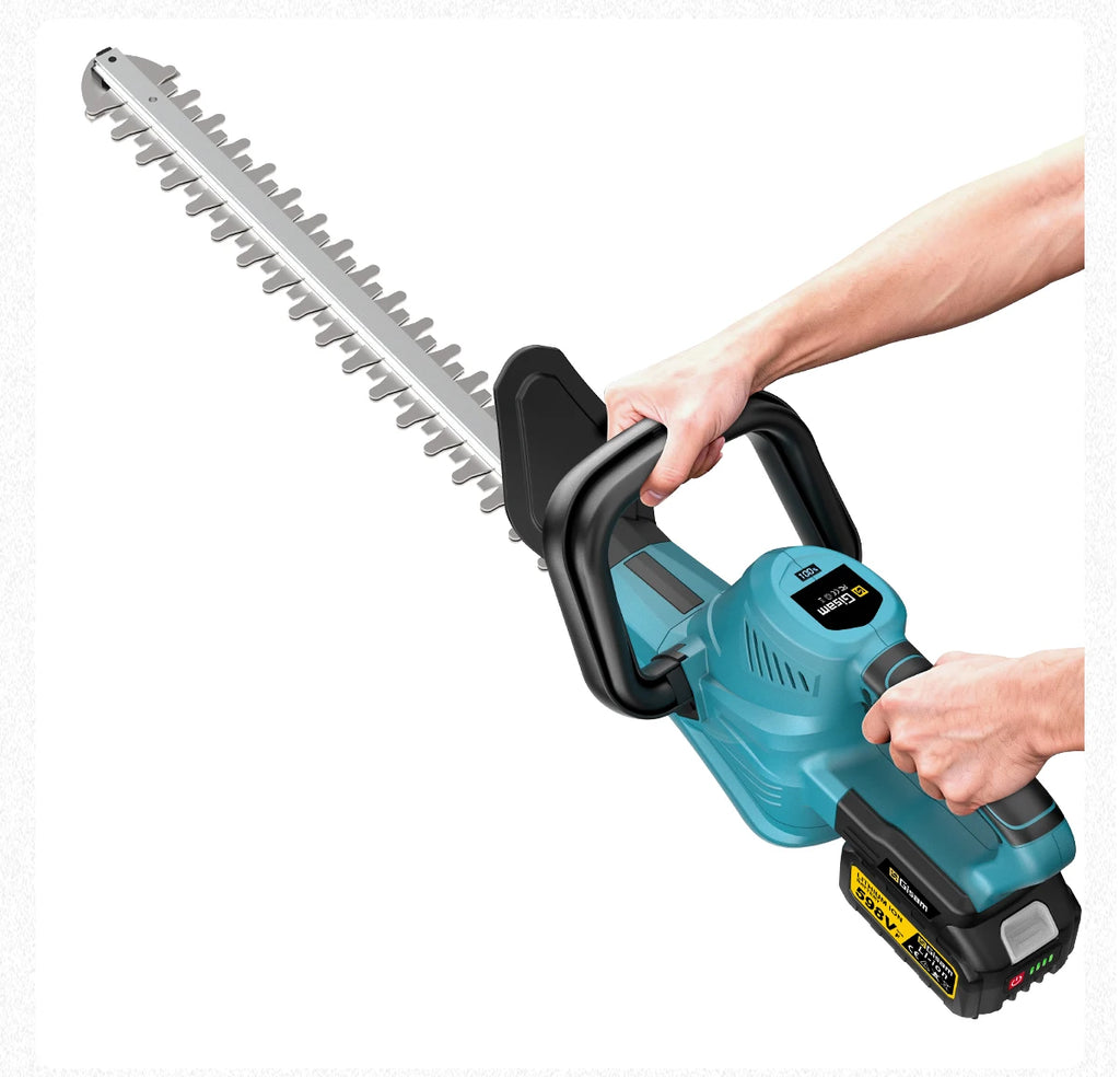 Gisam Cordless Electric Hedge Trimmer 2000W 7200SPM Pruning Saw Lawn Mower Garden Trimming Power Tool For Makita 18v Battery Pin