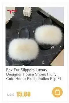 Real Raccoon Fur Slippers For Women 2023 Summer Fluffy Indoor House Fuzzy Flat Slides Outdoor Fashion Beach Sandals Flip Flops