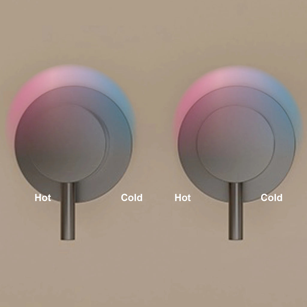 Mélangeur de Douche Mural Baignoire Minimaliste en Laiton Gris Anthracite avec Deux Poignées pour Eau Chaude et Froide, Double Fonction