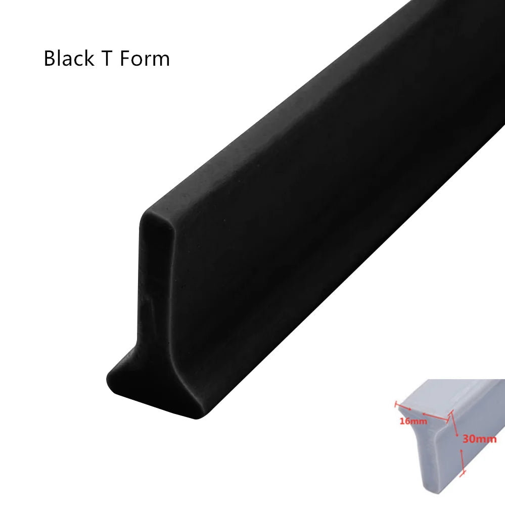 1-3M Water Shower Dam Bathroom Water Stopper Silicone Retaining Strip Flood Barrier Dry And Wet Separation Blocker