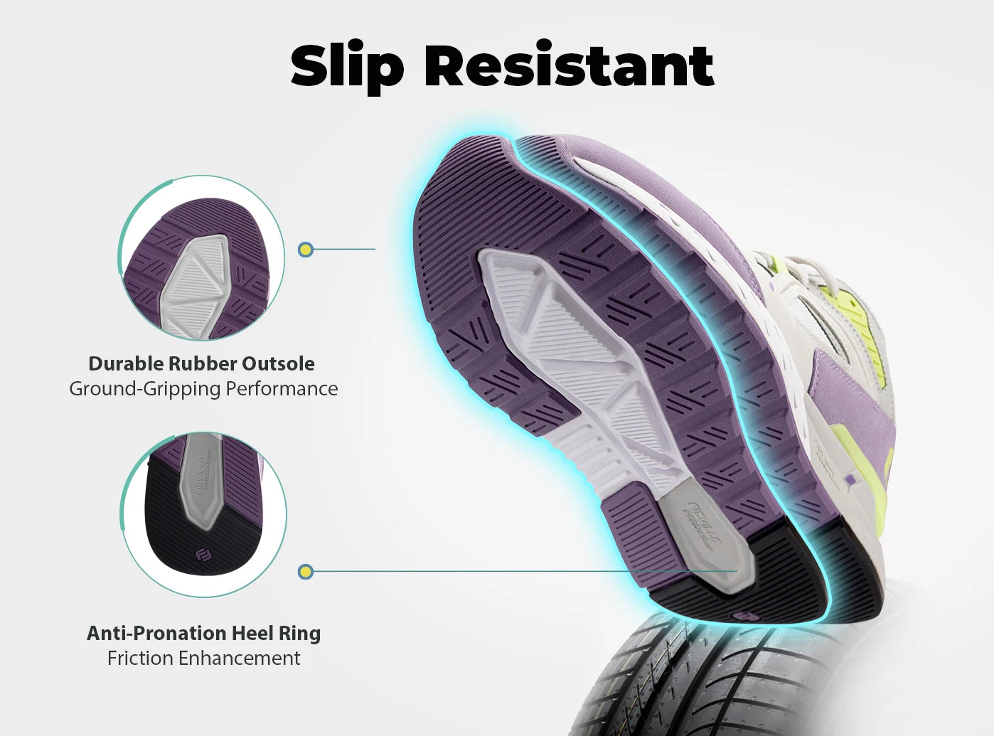 FitVille Extra Wide Women's Walking Shoes Wide Width lightweight Sneakers for Flat Foot Plantar Fasciitis Heel Pain Relief