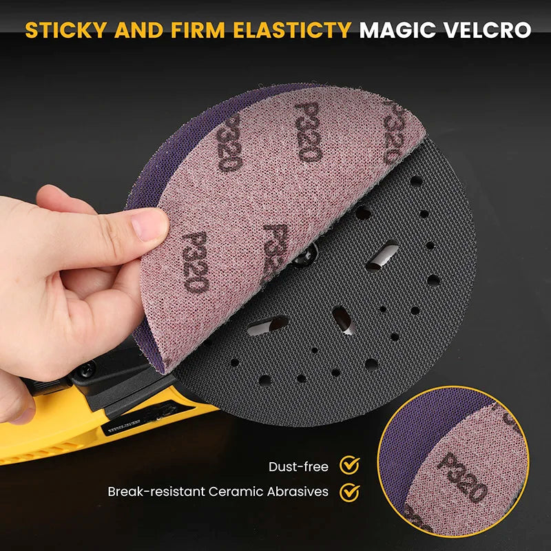 Electric Random Orbital Sander Oscillating Grinder Machine Woodworking Sander Tool Sanding Machine Pluggable Wire Central Vacuum