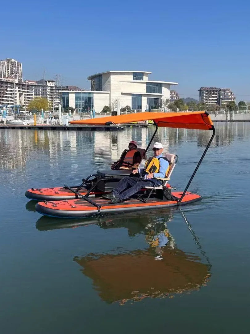 Catamaran Paddleboard Electric Powered Inflatable Double SUP Kayak Leisure Fishing Pontoon Portable Inflatable Water Bikes