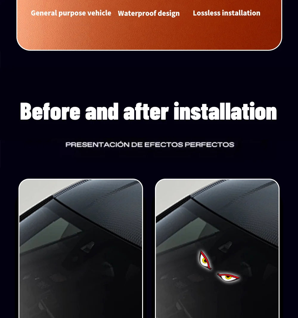 Monster Eye Antenna Flash Light Solar Car Decoration Demon Light Universal Roof Anti-Rear-End Demon Eye Modification