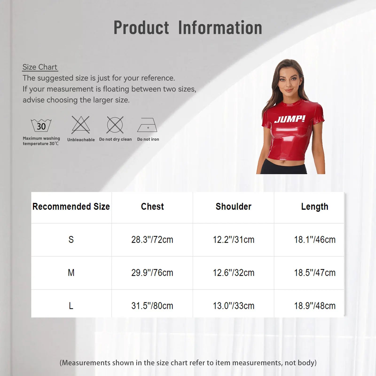 Haut court élégant et brillant à imprimé lettre pour femme, pour festival, fête, col rond, manches courtes, pull, chemise courte et ajustée pour club