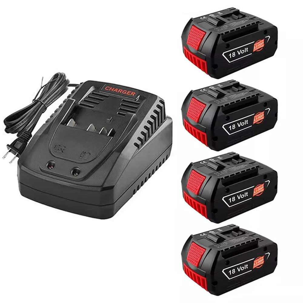 Batterie de rechange pour perceuse électrique 18 V 8 000 mAh pour Bosch BAT618, batterie professionnelle GBA, GBH, GSR, GSB, BAT620, BAT609G, BAT614