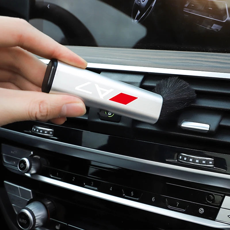 Retractable Car Cleaning Brush Center Console Cleaning Tools For Audi Sline A3 A4 A5 A6 A7 A1 A2 A8 Q1 Q2 Q3 Q4 Q5 Q6 Q7 Q8 RS7