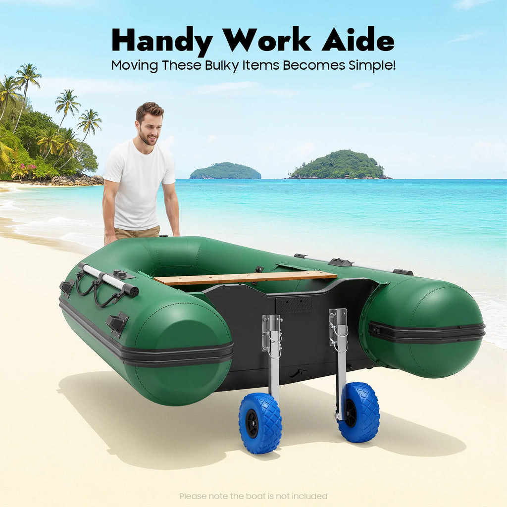 Portable Lightweight Dinghy Cart with 9.84'' Wheels,330lbs Load Capacity,Universal for Fishing Boat,Inflatable Watercraft,SUP