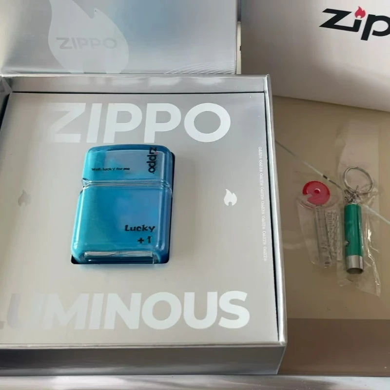 Zippo Creative Luminous Flowing Sand Oil Lighter combination, Shell Fuel Lighter unisex Windproof Collection in box