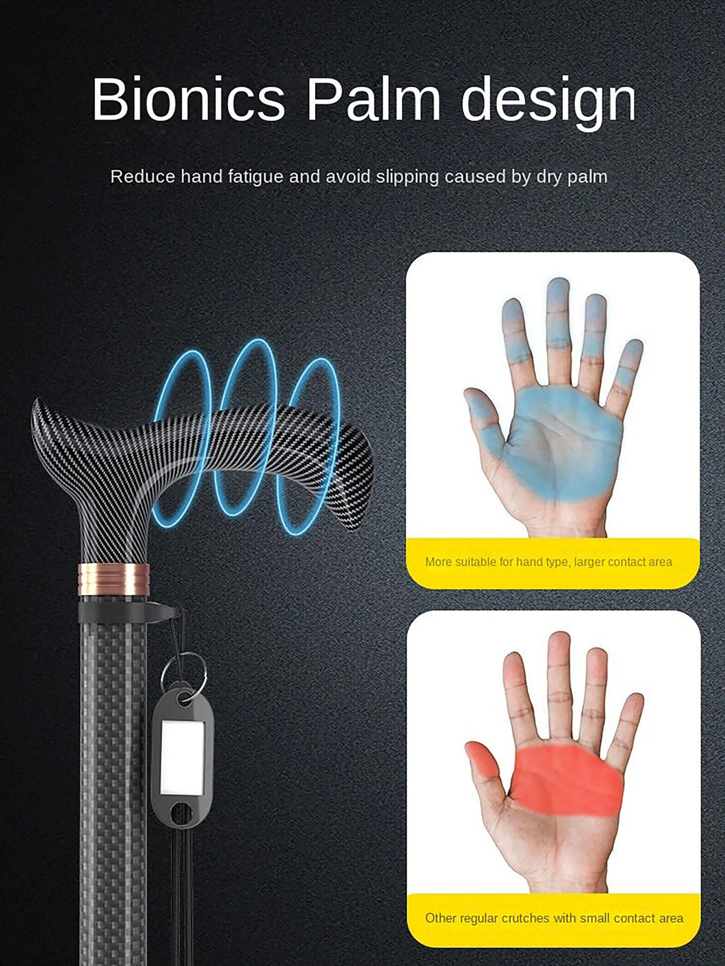 Ultra-light Retractable Carbon Hiking Booster Walking Anti-Slip Breaking Four-Legged Stable Armrest Stick Column Stick Device