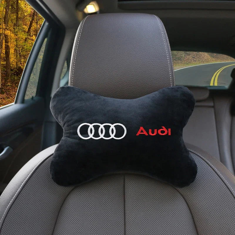 Car Neck Pillow Headrest Pad for Audi sline A4  B7 B8 B9 A3 8P 8V 8L A5 A6 C6 C5 C7 4F A1 A7 A8 Q2 Q3 Q5 Q7 RS3 RS4 RS5 RS6 TT