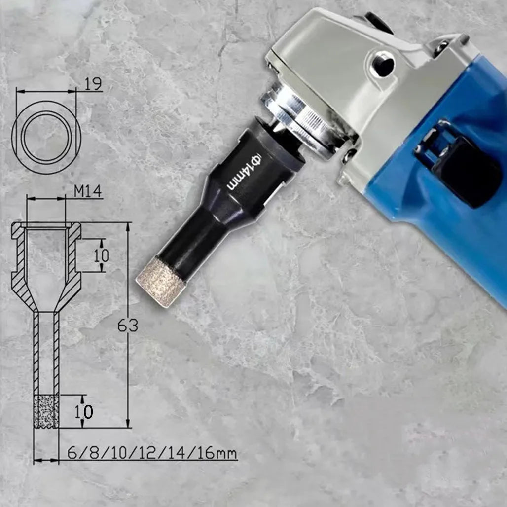 1pc Dry Diamond Porcelain Drilling Core Bits Ceramic Tile Hole Saw Cutter Granite Marble Drill Bits with M14 Thread Opener