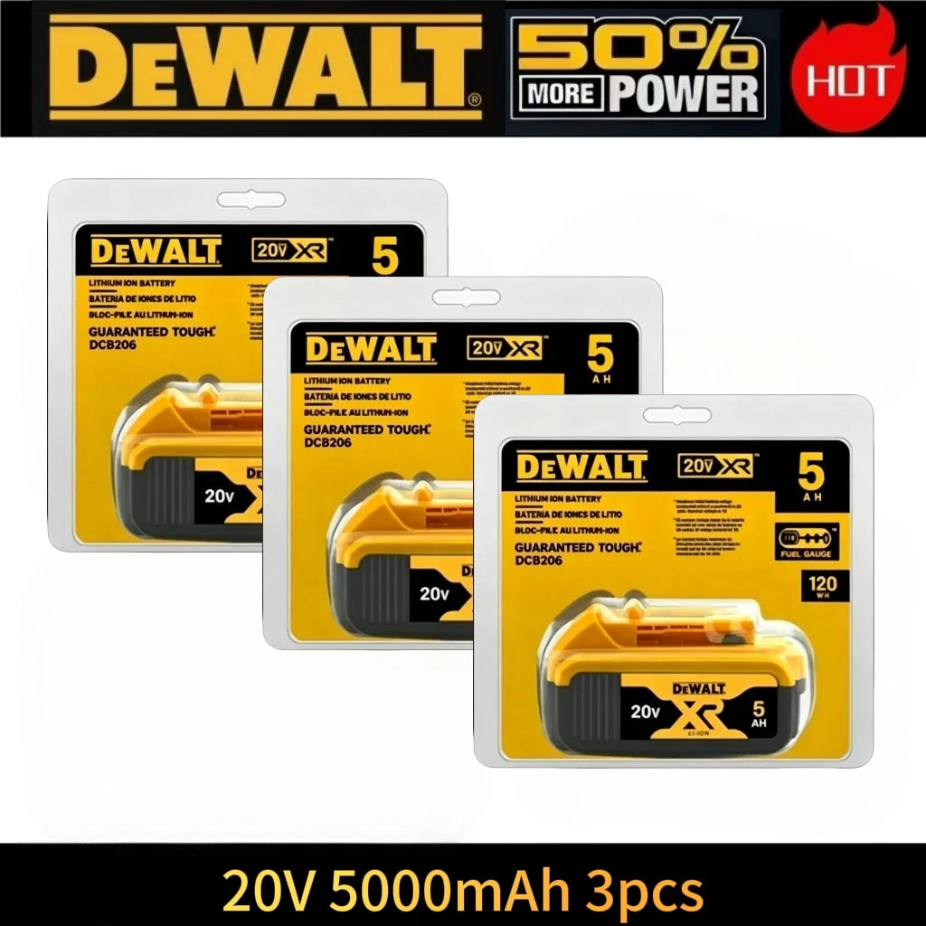 Batterie Dewalt 20V d'origine, 5AH 6AH Batterie Dewalt, Outils Électriques DeWalt Série DCF DCD DCG DCS DWE Livraison Aérienne Gratuite