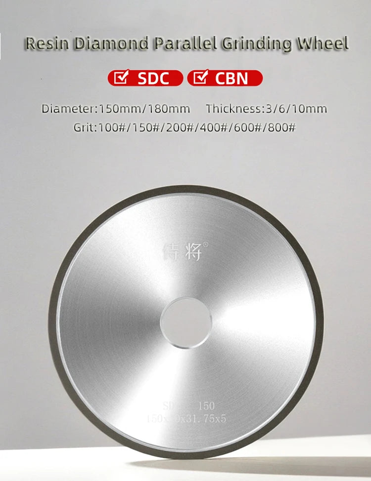 SDC CBN 1A1 Resin Diamond Grinding Wheel 150/180mm 618 Surface Grinder Abrasive Tools Accept 1pcs Non-standard Customization
