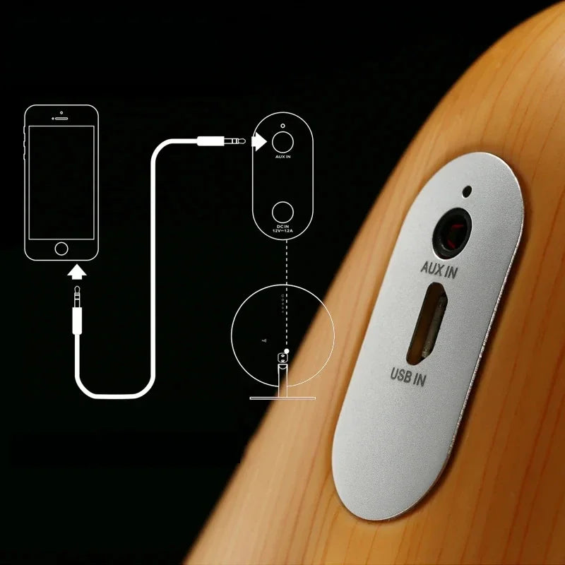 Mini Wireless TWS Stereo Speaker Retro Wood Desktop Sound Box Support NFC Touch Surface Subwoofer Home Portable Bluetooth Audio