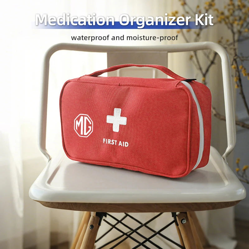 Car Portable Medicine Kit Outdoor First Aid Supplies Bag For Morris Garages MG 6 3 5 7 TF ZR ZS HS GS GT Hector RX5 RX8 Gundam