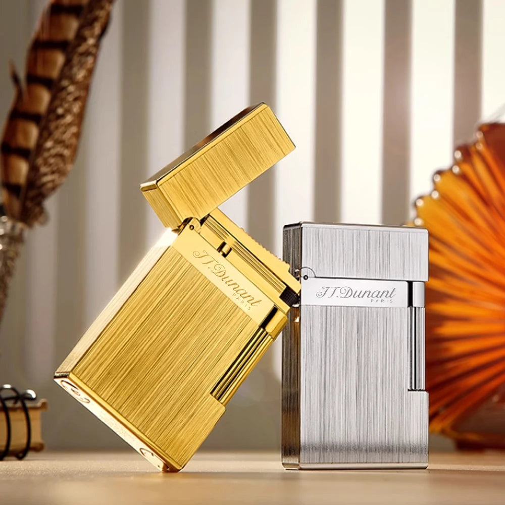 Vintage Brass Lighter with Crisp Ping Sound, Engravable, Perfect Gift for Men, Birthday & Anniversary
