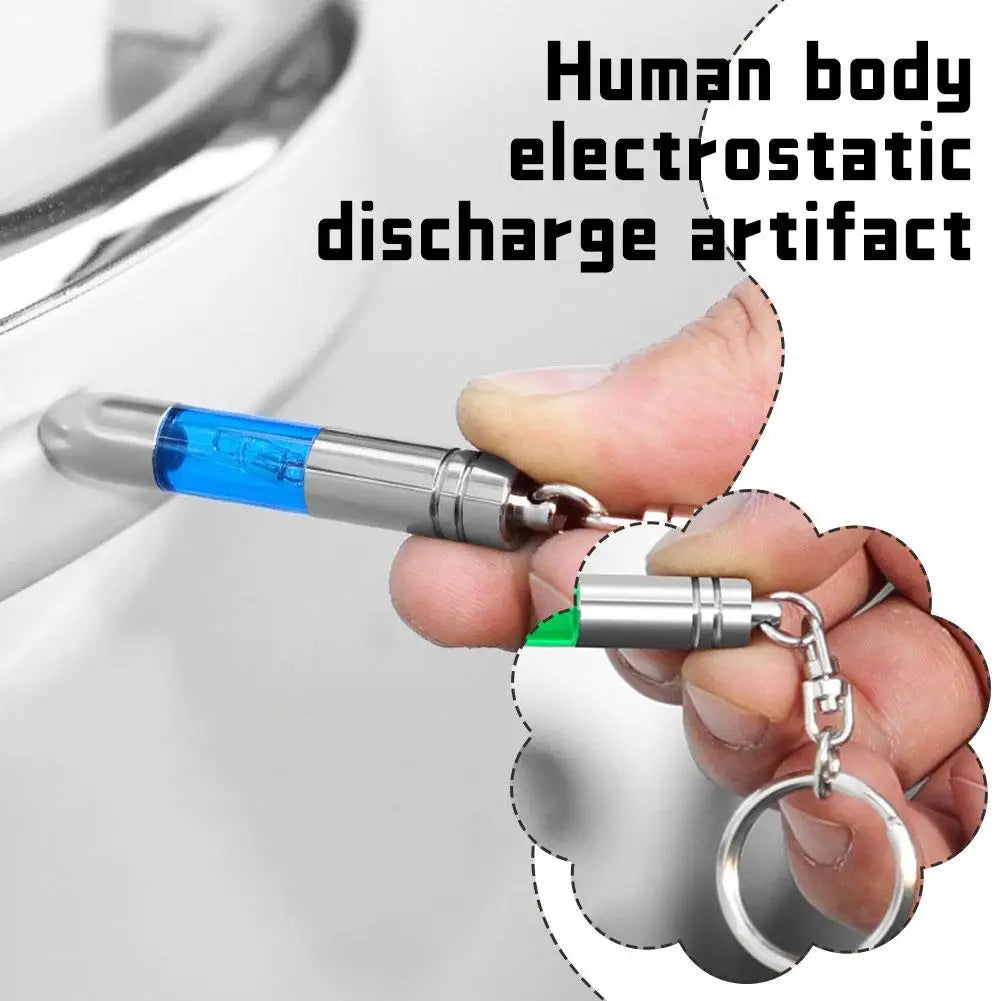 Human Body Static Eliminator Portable Anti-Static Keychain Static Electricity Remover Discharge Key Chain For Human Body