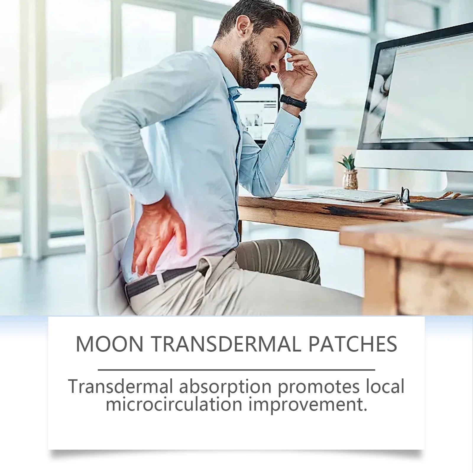 Red Panax Ginseng Transdermal Patches Energy Enhance Stress Relief Supports Physical Mental Health