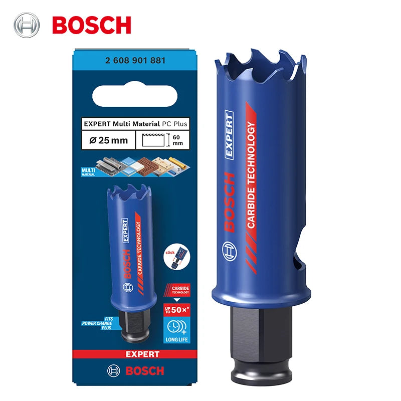 Bosch 1x Scie cloche Expert Professional pour matériaux durs, kit de démarrage pour bois et métal, diamètre 20mm-70mm