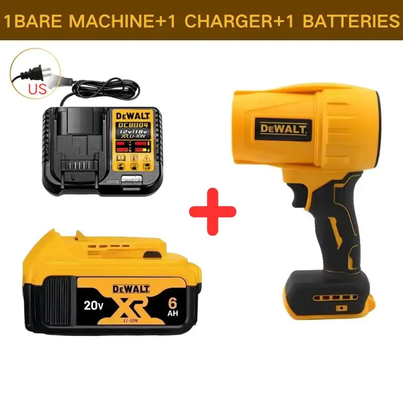 DEWALT Cordless Air Blower Brushless Turbo Fan Violent Fan 800G Thrust Handheld Dust Blowing Tool Rechargeable 20V Battery
