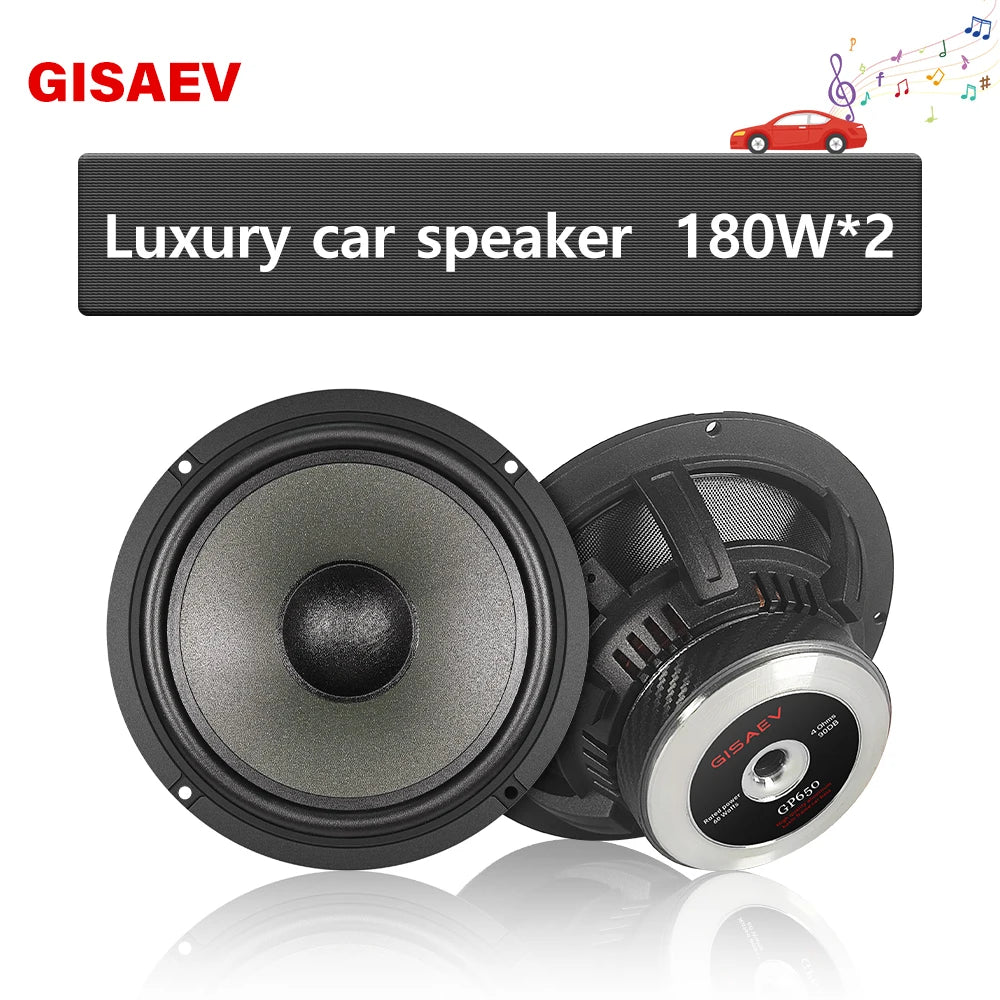 Subwoofer de voiture de haute qualité de 6,5 pouces, modification stéréo de voiture haute fidélité 180W, subwoofer, modification d'enceinte bibliothèque
