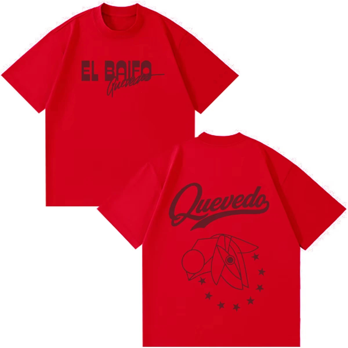 QUEVEDO EL BAIFO Album 2026 Tour Merch T-shirt Hommes Femmes Mode T-shirt Été Manches Courtes Coton Décontracté Vintage T-shirts Haut