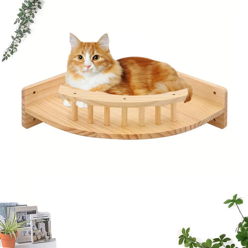 1Pc Cat Hammock Wall Shelves Corner Climbing Shelf Perches  Wall Furniture for Resting Space Saving for Medium Small Cats