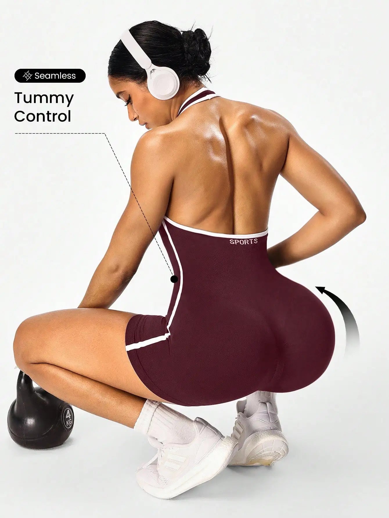 Combinaison de yoga à épaules croisées avec motif color-block, combinaison d'entraînement dos nu pour femmes, vêtements d'extérieur pour le fitness transfrontalier et