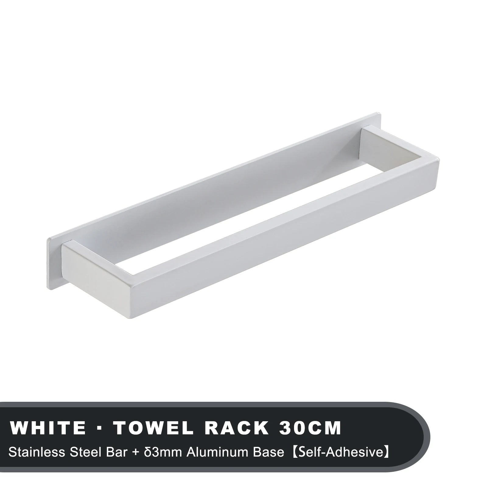 Strong Adhesive Bathroom Towel Rack Stainless Steel Bath Towel Hanger Wall Mounted Kitchen Hand Towel Holder No Drill