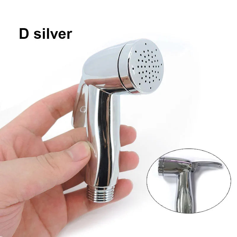 white silver ABS self clean Handheld Bathroom Bidet Shower Head Toilet Sprayer Faucet Spray Nozzle holder hose for toilet seat