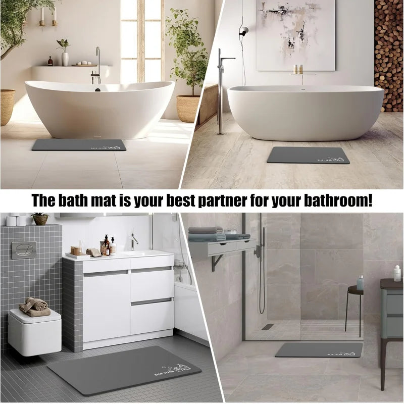 VIKAMA Nordic style minimalist style "KEEP CLEAN" bathroom shower room bathroom carpet anti slip and absorbent home decoration
