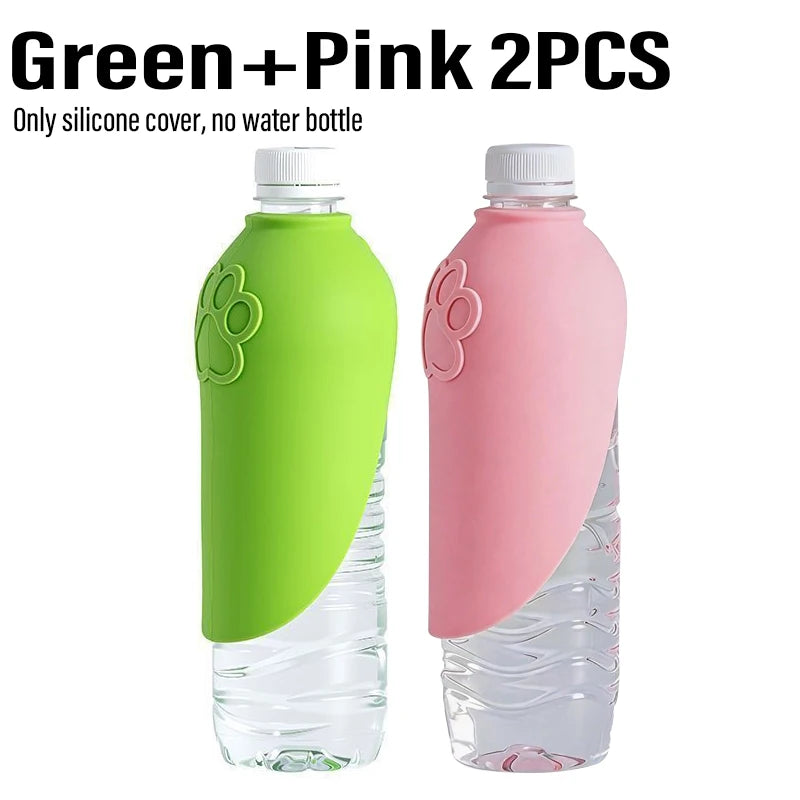 Universal Dog Cat Drinking Bowl Outdoor Feeding Water Portable Drinking Cup Pet Foldable Water Dispenser Interchangeable Bottle