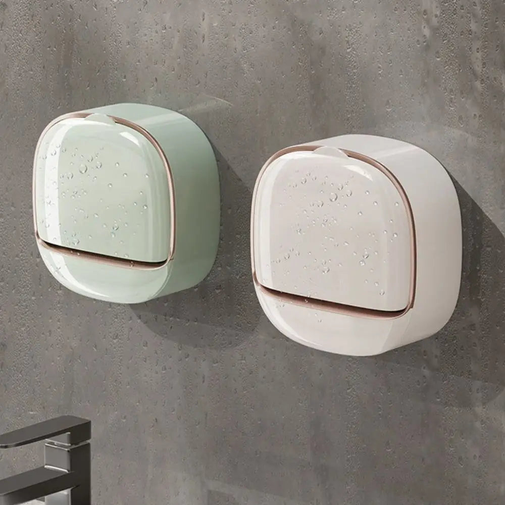 Porte-savon mural avec boîte de drainage étanche sans perforation pour salle de bain boîte de rangement pour savon accessoires de salle de bain