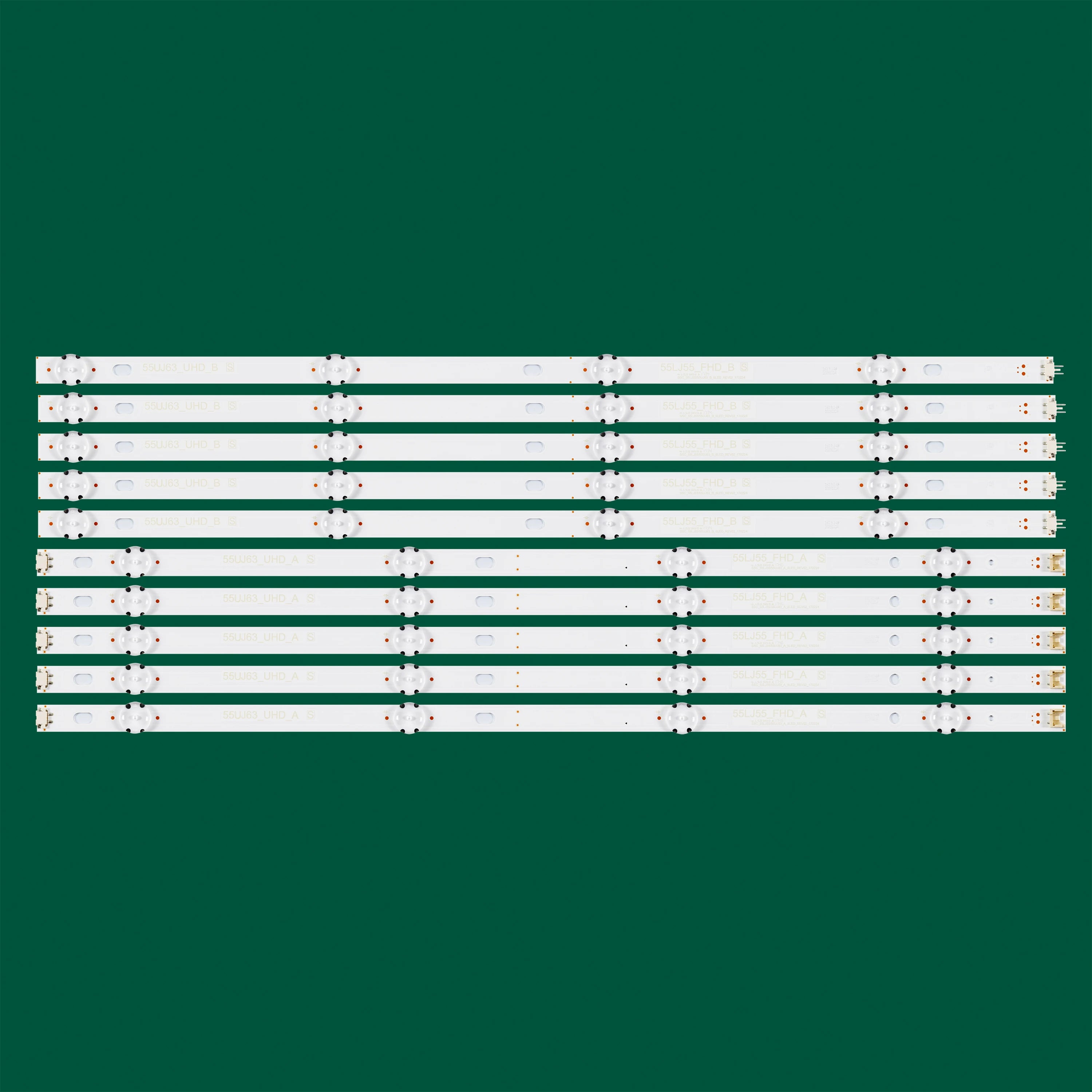 Bande de rétroéclairage LED 8 lampes pour TV 55" innotek 17Y 55INCH_B-TYPE SSC_55UJ630V 55UJ6300 55UJ6300-UA 55UJ63_UHD_A 55UJ63_UHD_B