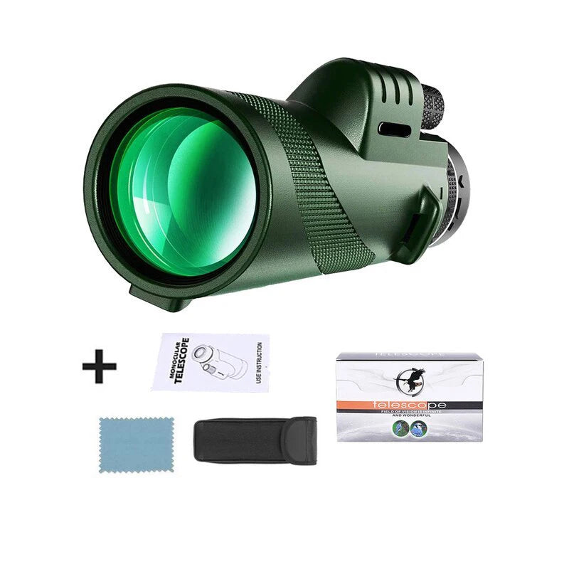 80x100 Portable Zoom Folding Telescope HD 5000M Long Distance Mini Powerful for Hunting Sports Outdoor Camping Travel