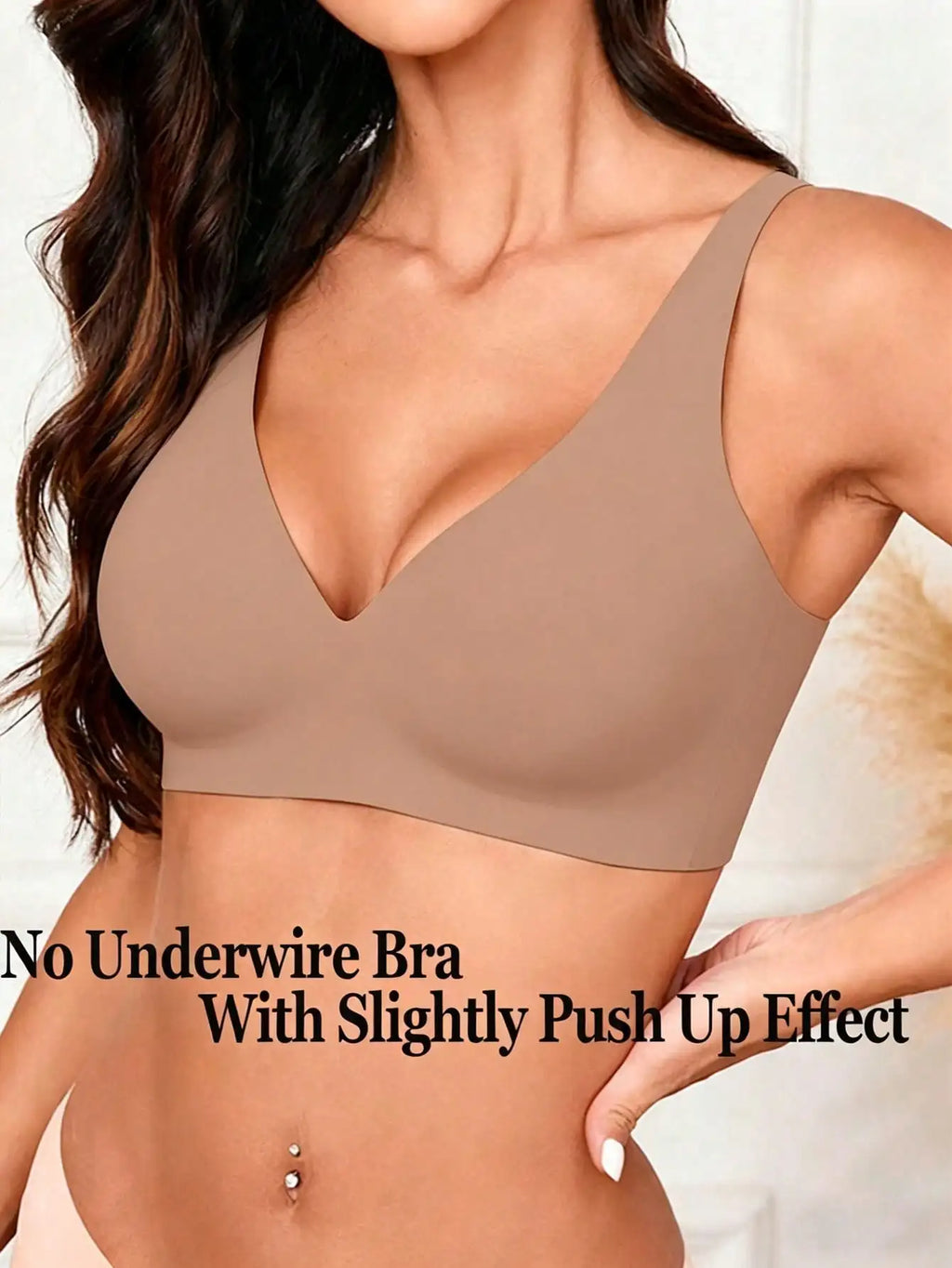 Women Seamless Push Up Bra No Show Brassiere Removable Pad Bralette NudeFit Bras Intimates Casual Comfortable