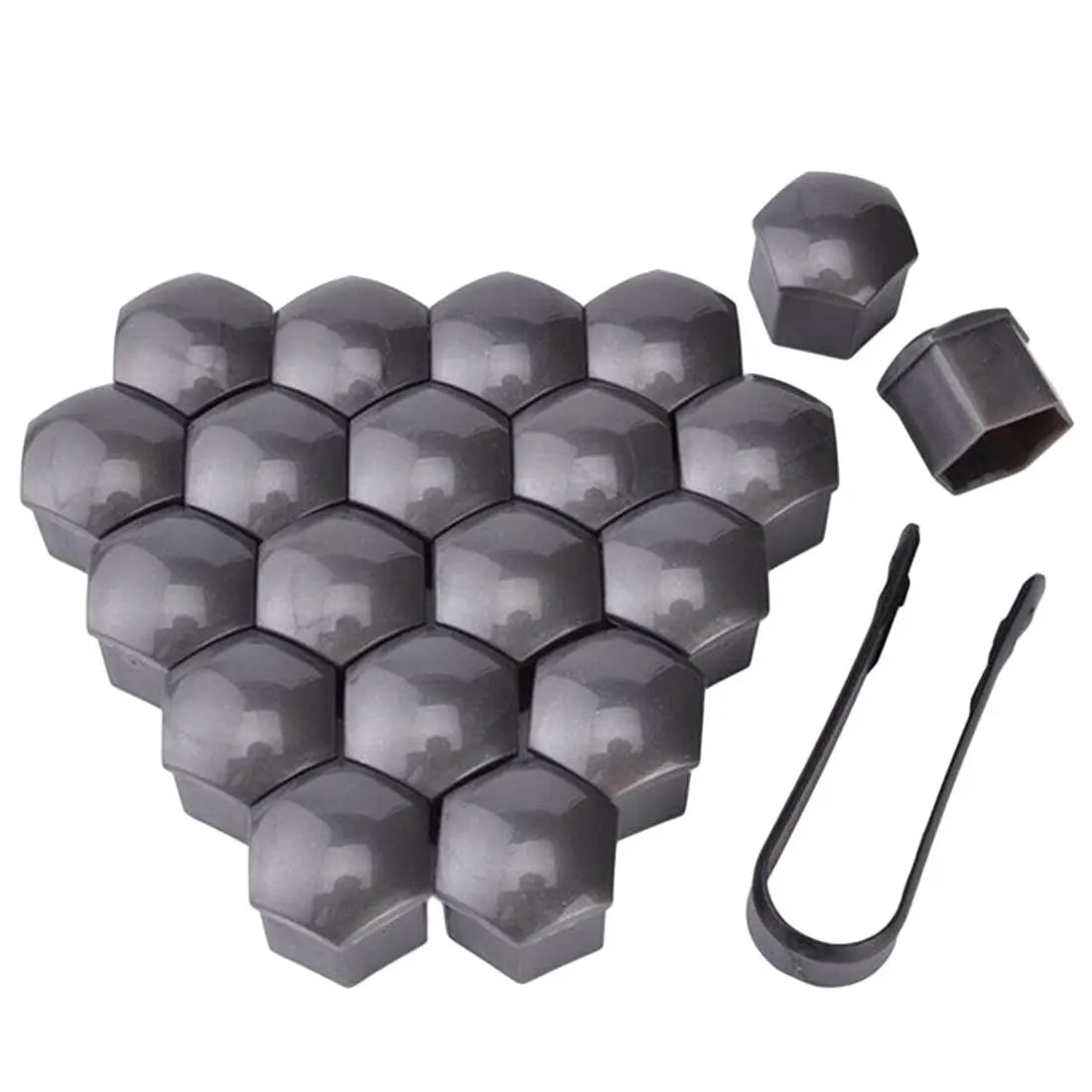 20 Pcs Car Wheel Nut Caps 17mm/19mm/21mm Auto Hub Screw Cover Black Plastic Anti Dust Car Wheel Nut Bolt Covers Tire Accessories