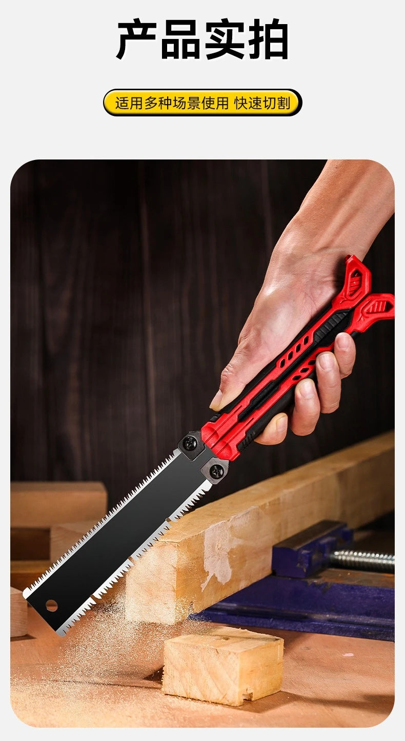 SK5 steel double-sided hand saw Ultra-sharp garden fruit tree pruning hand saw portable mini woodworking dedicated one-handed