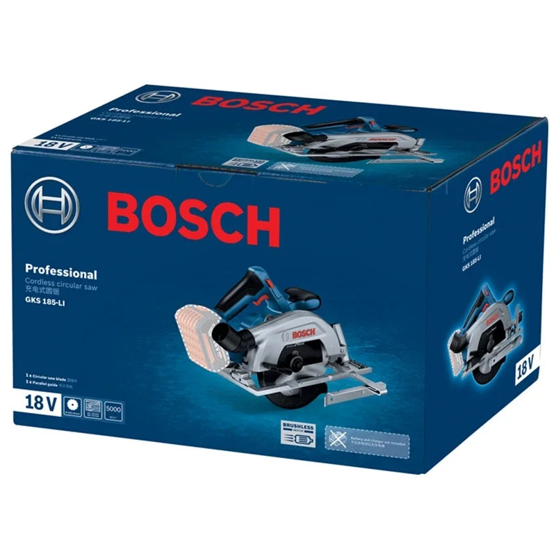 Bosch GKS 185-LI 18V Brushless Cordless Electric Circular Saw 165mm Blade Cutting Machine Woodworking Professional Power Tool