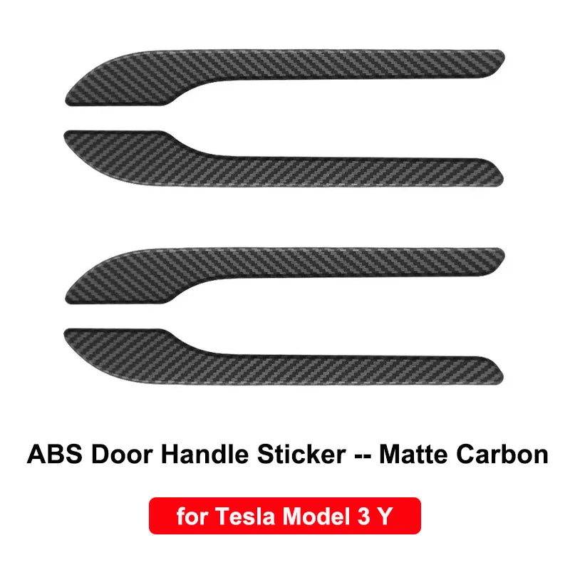 for Tesla Model Y 3 2023 ABS Carbon Fiber Center Console Wrap Cover Kit Dashboard Armrest Door Side Trim Sticker Accessories