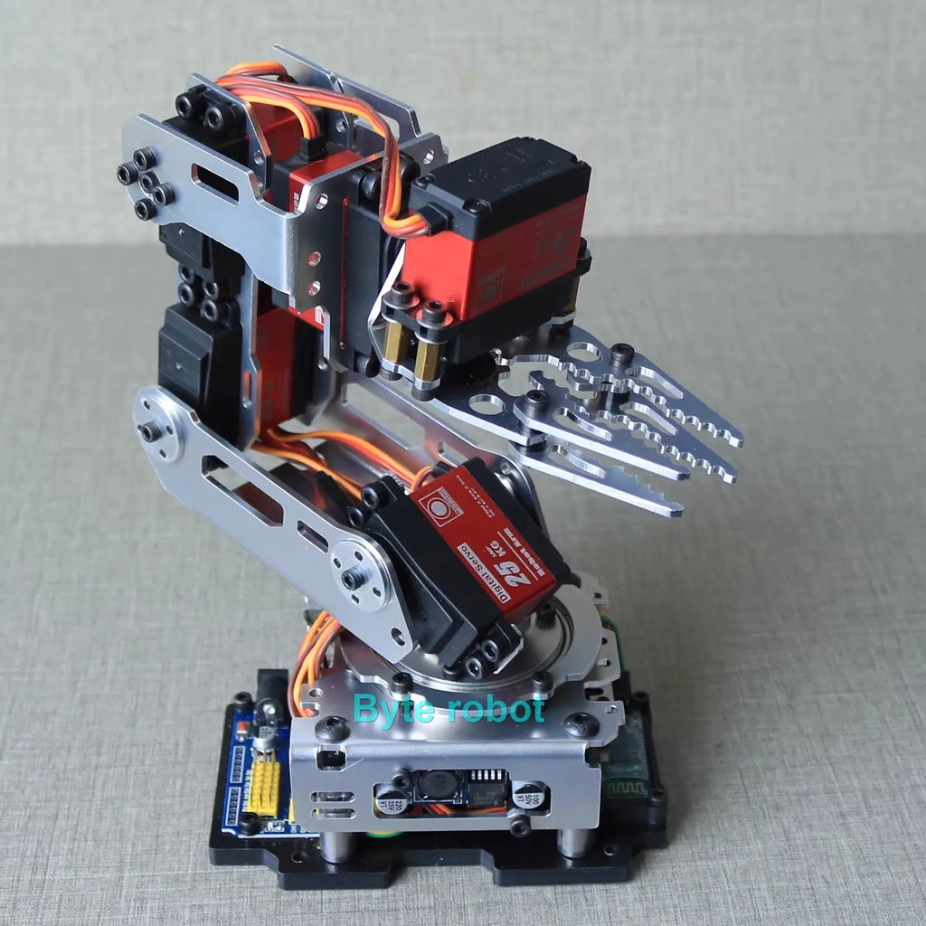 APP Control 6 Dof Metal Mechanical Arm Aluminum Alloy Bracket High Quality Robot Arm for Arduino Robot DIY Kit Programmable Arm