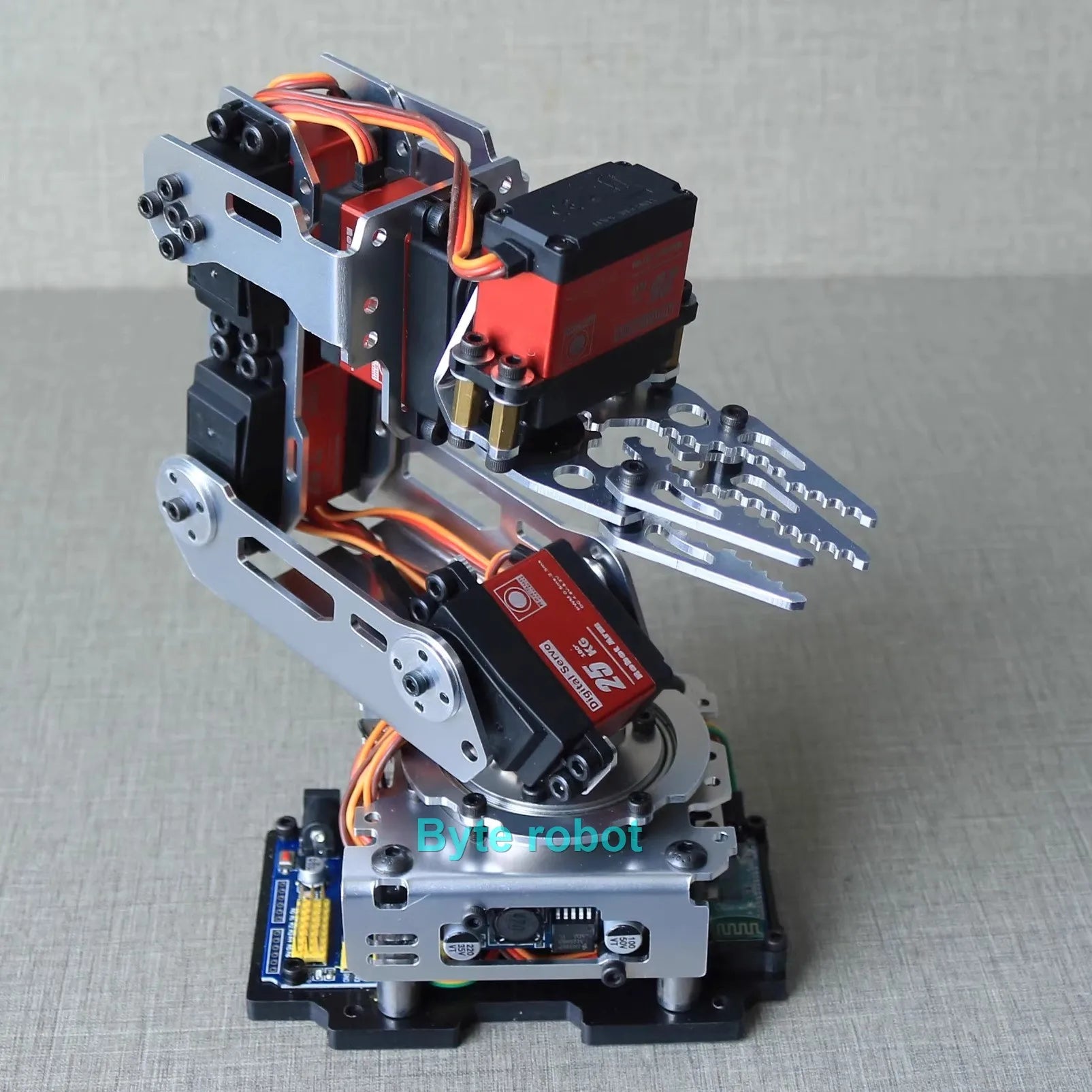APP Control 6 Dof Metal Mechanical Arm Aluminum Alloy Bracket High Quality Robot Arm for Arduino Robot DIY Kit Programmable Arm