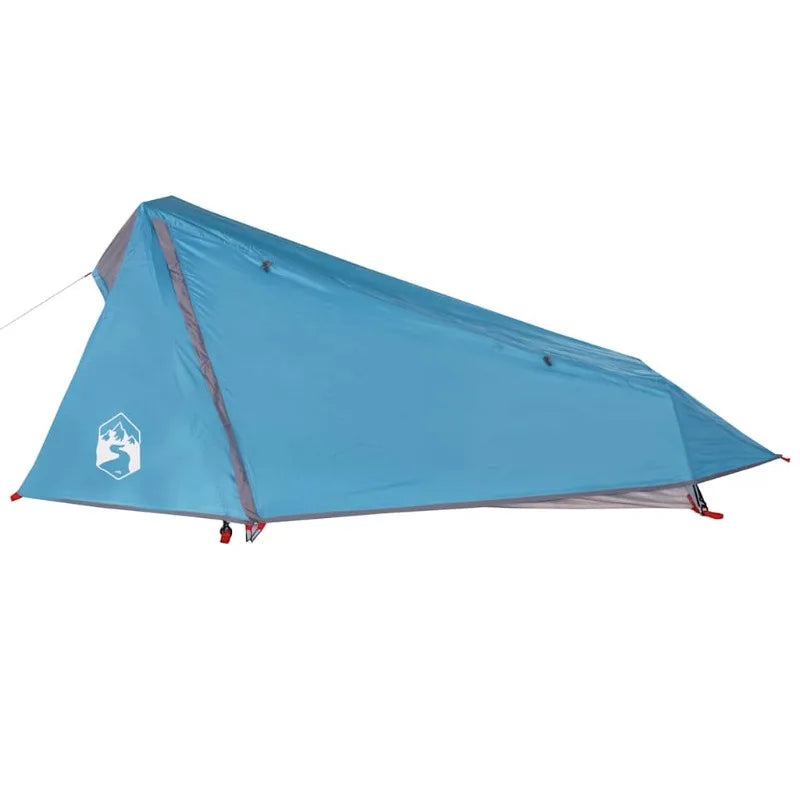 1-Person Blue Tunnel Tent Suitable for Outdoor Camping Use