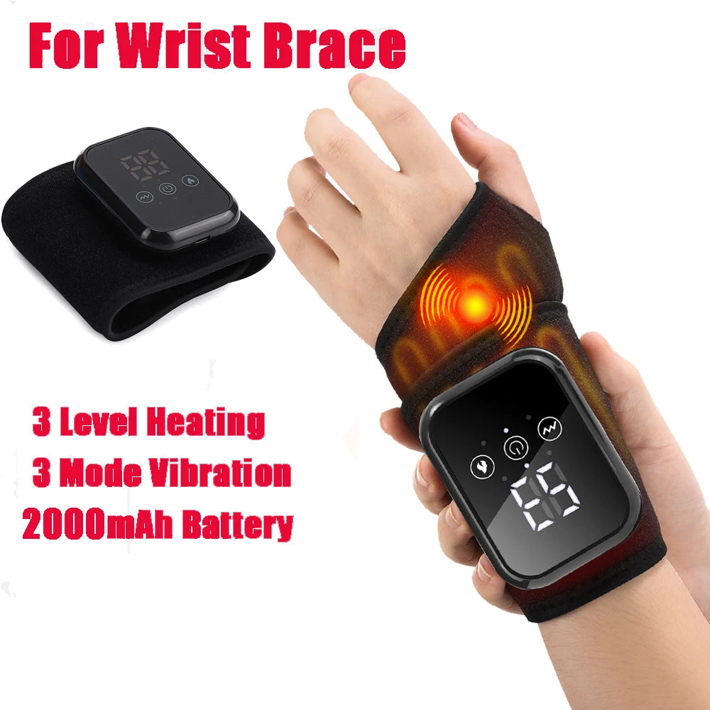 Heating Ankle Massage Belt Electric Hot Compress Vibration Massage Hand Wrist & Foot Ankle Guard Band Carpal Wrap Support Brace