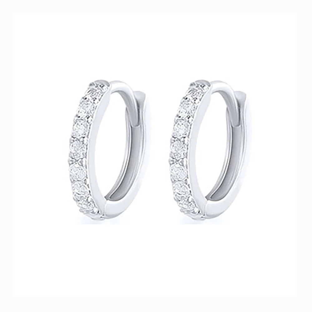 2Pcs Rainbow Little Huggies Stainless Steel Hoop Earrings Girl Tiny Rings Cartilage Small Helix Piercing Tragus Circle Men Hoops